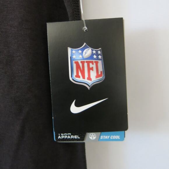 NIKE Dri-Fit *NWT* CAROLINA PANTHERS Top Size M Women's Short Sleeve NFL Black - Picture 7 of 10